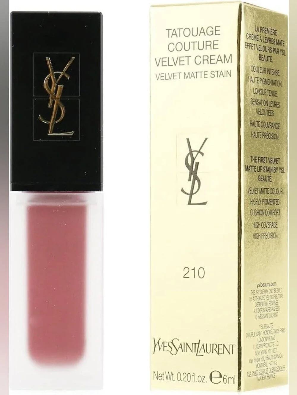 🧚‍♀️N°210 NUDE SEDITION YSL RARE Tatouage Couture Matte Stain NWT